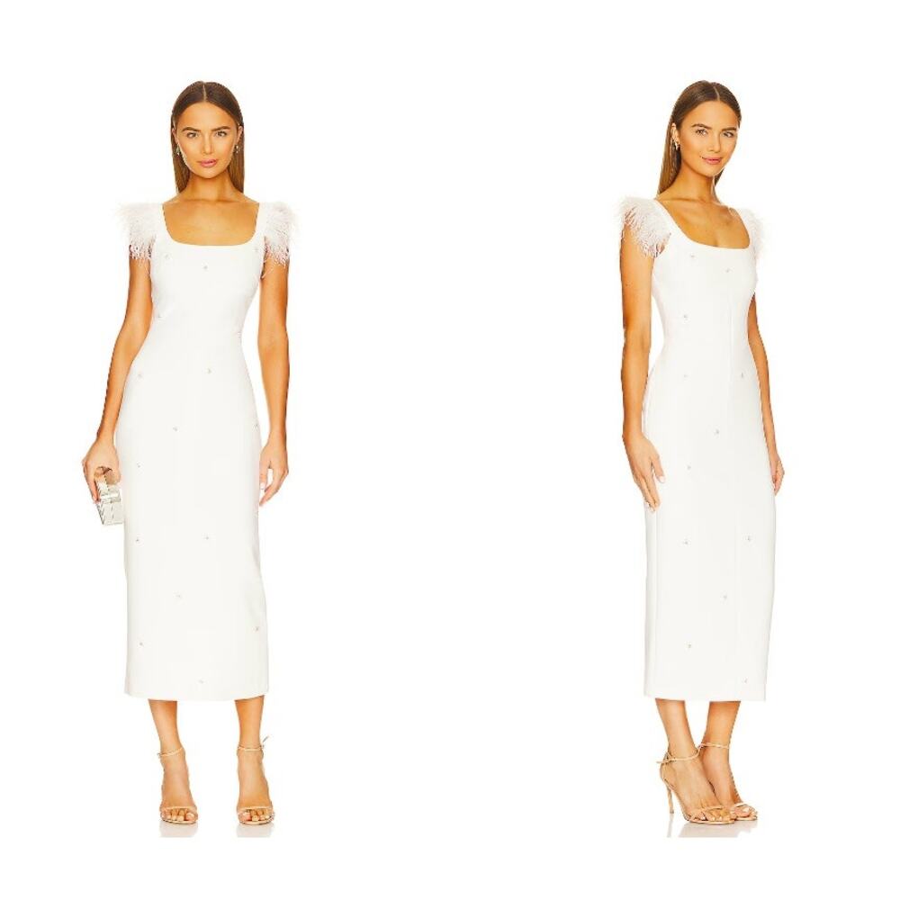 LIKELY Cameron Midi Dress in White